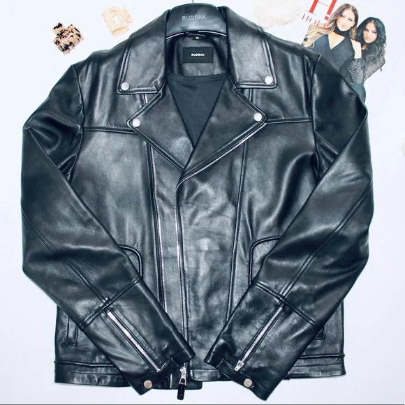 RUDSAK Leather Motto Biker Jacket - Picture 3 of 6